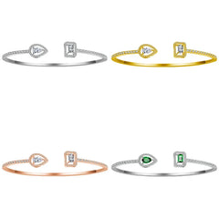 Ice Stone 2mm Multicolor CZ Waterdrop Iced Bracelet