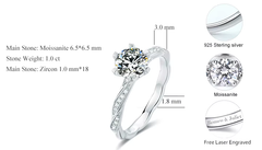 Ice Stone 1.0ct Round Cut Moissanite Halo Ring