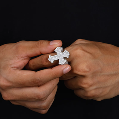 Ice Stone Luxury Hip Hop Moissanite Cross Ring