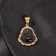 Ice Stone Colorful Jade Buddha Pendant Hip Hop