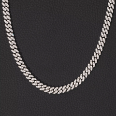 Ice Stone 8mm VVS Moissanite Cuban Chain Necklace
