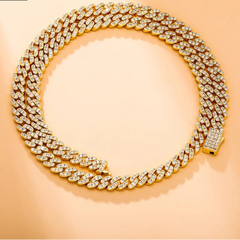 ICY New Hip Hop Miami Cuban Link Chain Jewelry 6mm Gold Plated Silver Rose Iced Out Custom Names Necklace for Women Men