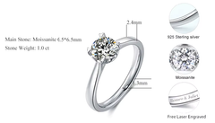 Ice Stone Luxury 1ct Moissanite Rings