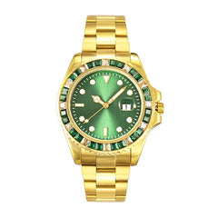Ice Stone Fashion Colorful CZ Quartz Hip Hop Luminous Watch