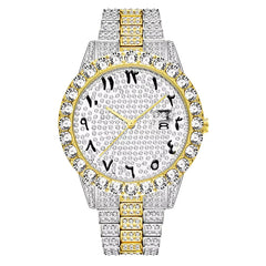 Ice Stone Luxury Bling Full Iced Out Diamond Quartz Watch