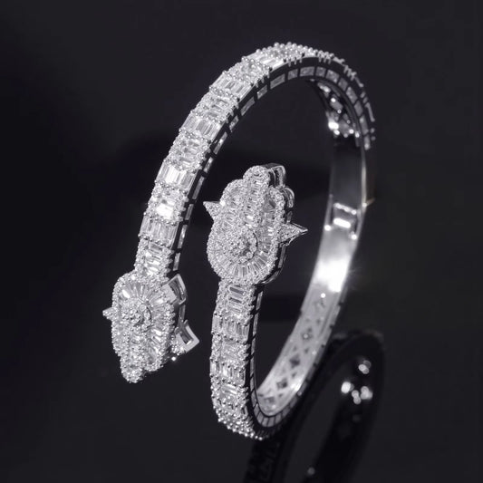 Ice Stone Hip Hop Retro Cool Zircon Palm Wrap Bracelets