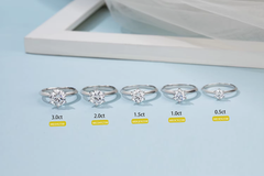 Ice Stone 3.0ct VVS Moissanite Solitaire Engagement Ring