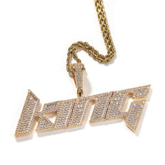 TOP ICY Punk Style Custom Name Necklace Personalized Brass 18K Gold Plated 5A CZ Custom Pendant Hip Hop Jewelry Men