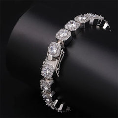 Ice Stone Fashion Ladies Lab Diamond Zircon Cute Bling Tennis Bracelet