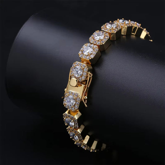 Ice Stone Fashion Ladies Lab Diamond Zircon Cute Bling Tennis Bracelet
