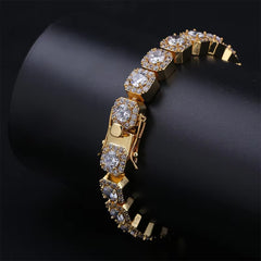Ice Stone Fashion Ladies Lab Diamond Zircon Cute Bling Tennis Bracelet