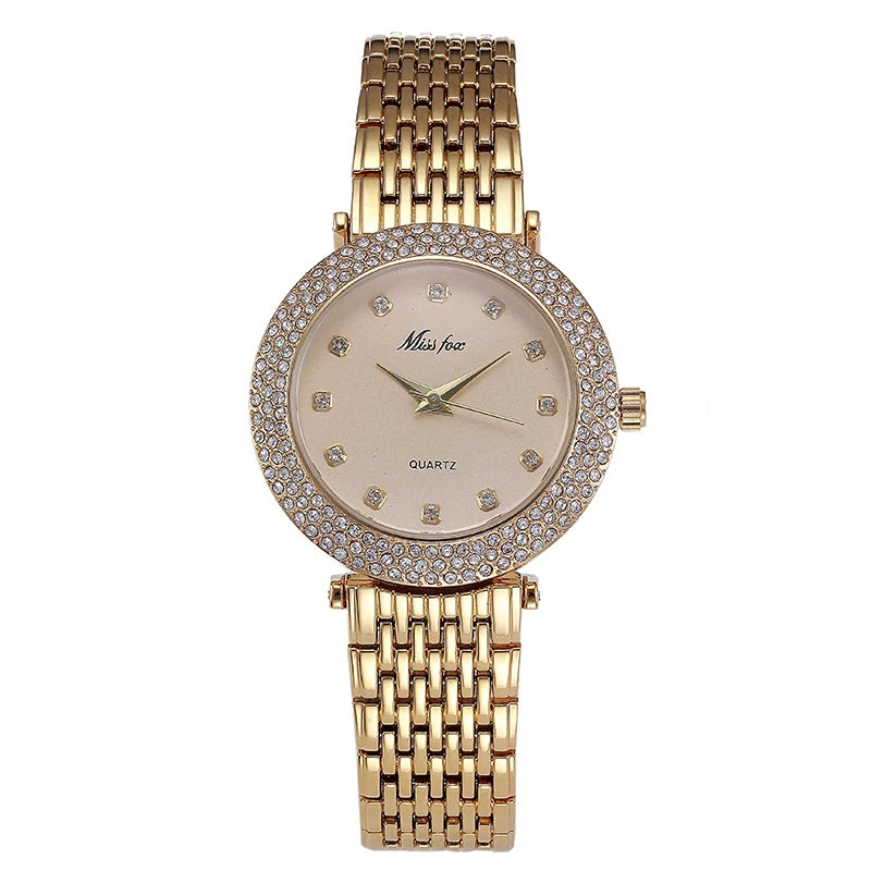 Ice Stone Shockproof Waterproof Fashion Diamond Stainless Steel Watch