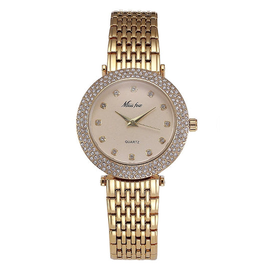 Ice Stone Shockproof Waterproof Fashion Diamond Stainless Steel Watch