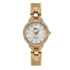 Ice Stone Small Pearl Shell Gold Luxury Women’s Watch