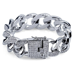 Ice Stone 14mm Cuban Link Bracelet Men