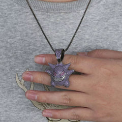 Ice Stone Factory Direct Gold Silver Purple Hollow Out Pendant