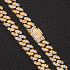 Ice Stone 8mm VVS Moissanite Cuban Chain Necklace