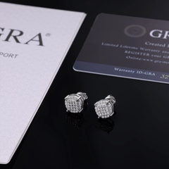 Ice Stone Gold Plated VVS Moissanite Diamond Earrings