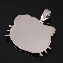 Ice Stone Fashion Women’s Cute Hello Kitty Iced Out Necklace