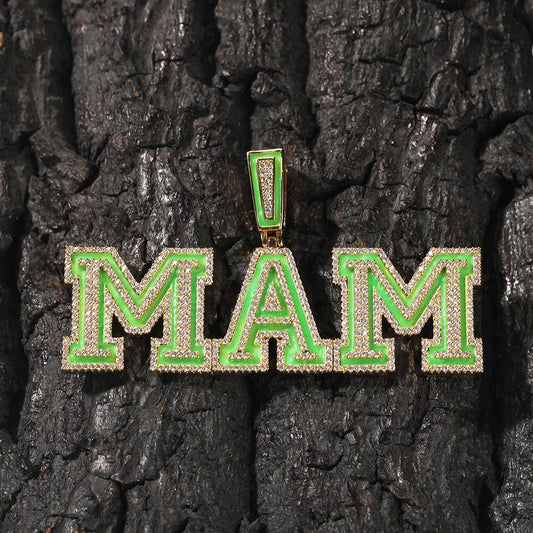 Ice Stone Men’s Hip Hop Iced Out Green Luminous Custom Necklace