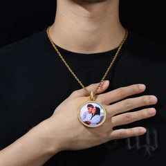 Ice Stone Fashion 925 Sterling VVS D Moissanite Big Circle Pendant