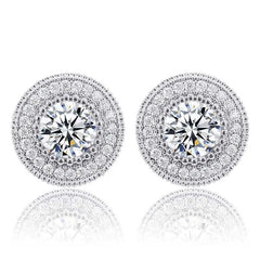 Wholesale Stud Earrings Men European Style Jewelry 925 Silver Anti Allergy Never Fade Iced Out Hip Hop Jewelry Stud Earrings