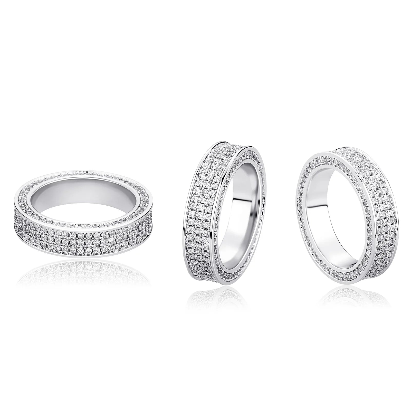 Brass AAA CZ micro paved All Iced Out Men CZ Stone Rings Charm Big Hip hop Ring