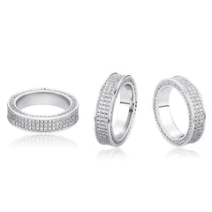 Brass AAA CZ micro paved All Iced Out Men CZ Stone Rings Charm Big Hip hop Ring