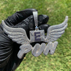 Custom Name Plate Pendant Chain Necklace VVS Moissanite Diamond Cuban Jewelry Custom Name Necklace Personalised with Name