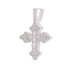Top Icy Hip Hop Jewelry AAA CZ 18K Gold Plating Arrow Shape Cross Pendant Iced Out Full CZ Cross Necklace for Men and Women