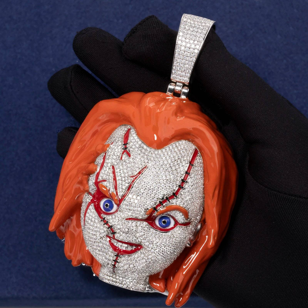 Custom Luxury Moissanite 3D Face Pendant Hip Hop Jewelry Personalized 925 Sterling Silver Pendant Iced Out Jewelry