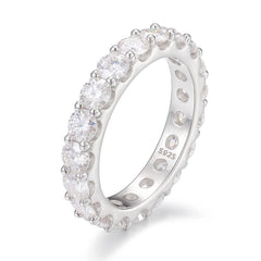 Top Icy Jewelry 4.0mm  5.5g Moissanite Diamond Ring S925 Silver  Moissanite Engagement Ring for Women