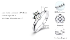 Ice Stone 14K Gold Moissanite Engagement Ring