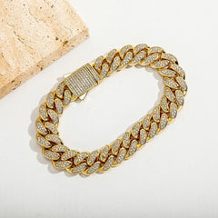 Ice Stone 13mm Punk Two-Row CZ Necklace