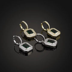 Ice Stone New Hip Hop Iced Out Gold CZ Earrings