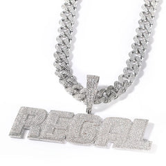 2021 Fashion Hip Hop Iced Out Big Size Custom Name Necklace Personalised Name Chain