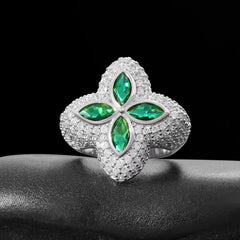 Ice Stone 18K Gold Plated Hip Hop Zircon Ring