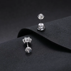 Ice Stone Six Claw Moissanite Stud Earrings