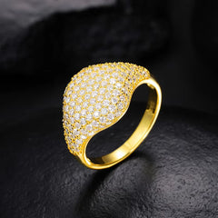 Top Icy Trendy Fashion Engagement Jewelry Gold Plated 925 Sterling Silver VVS Moissanite Diamond Ring Men Women
