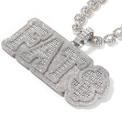 2023 New Hip Hop Custom Jewelry Name Pendant Necklace Iced Out Full Diamond CZ Custom Letters Logo Pendant for Men Women