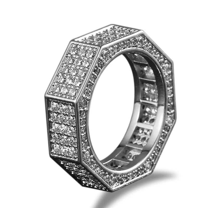 18K Gold/Platinum Massive VVS1 D Color Moissanite Statement Jewelry Rings, GRA Certified, 925 Sterling Silver