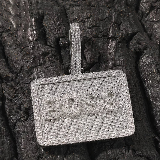 Ice Stone 5A Zircon Rectangle Full CZ Custom Pendant Necklace