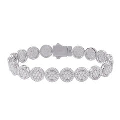 Ice Stone Bling Hip Hop 9mm Moissanite Tennis Chain Sterling Silver Bracelet
