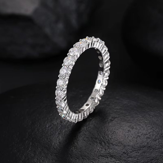 Ice Stone 3mm Moissanite Iced Out Gold Ring
