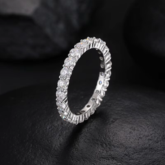 Ice Stone 3mm Moissanite Iced Out Gold Ring
