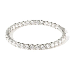 Ice Stone Hip Hop Fashion Brass Gold Plated Diamond Hoop Earrings