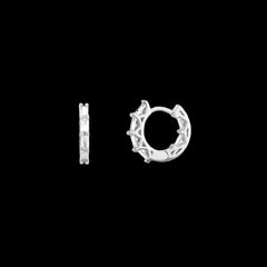 Ice Stone 14K Gold Plated 5A Zircon Hollow Circle Studs