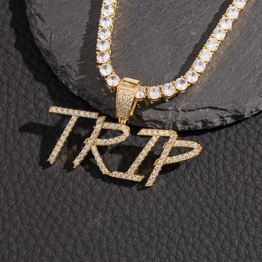 Moissanite Pendant Pass Diamond Tester Name Necklace Personalised 925 Sterling Silver Hip Hop Jewelry for Men Women