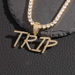 Moissanite Pendant Pass Diamond Tester Name Necklace Personalised 925 Sterling Silver Hip Hop Jewelry for Men Women