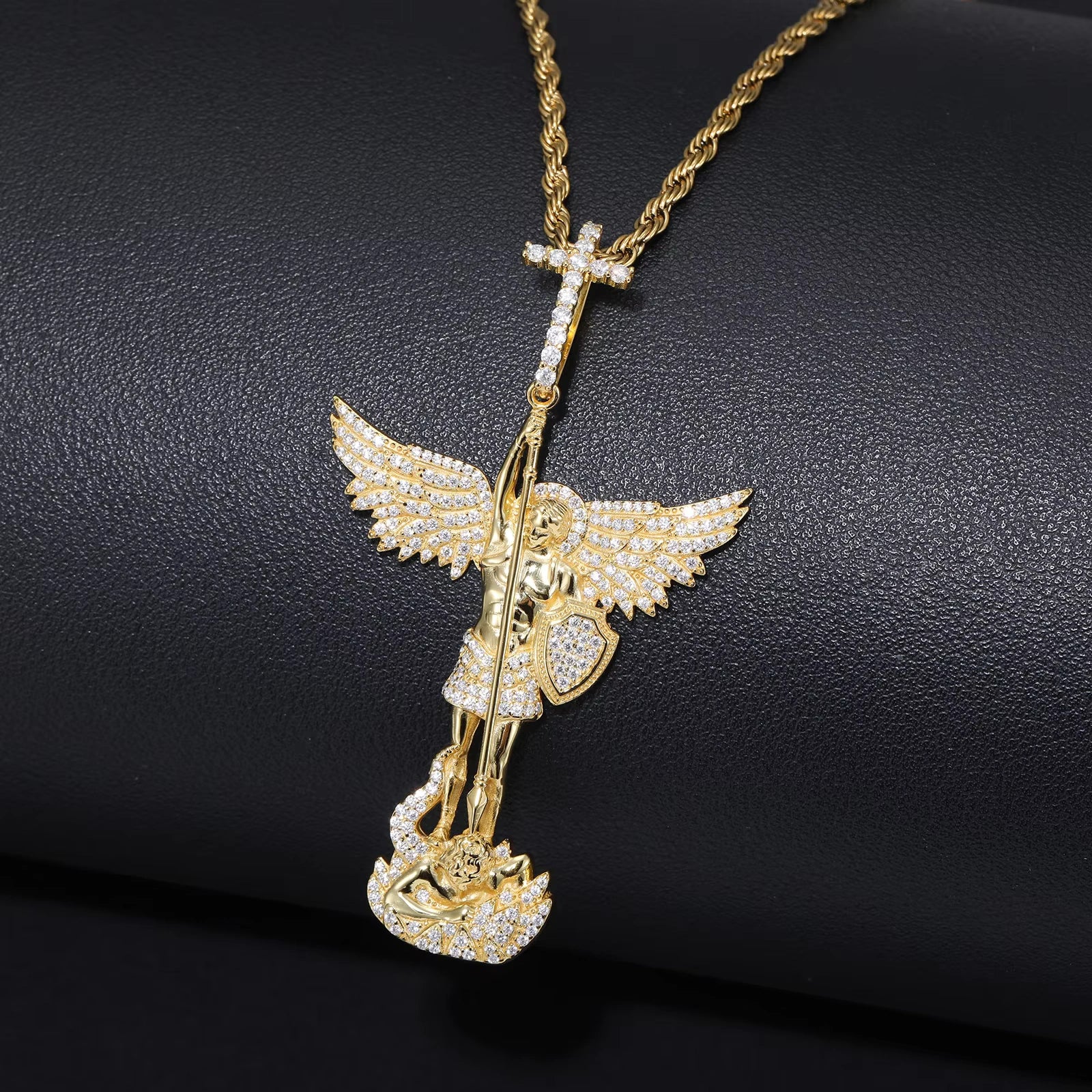 Ice Stone 18K Gold Plated 925 Silver Hip Hop Moissanite Pendant